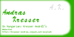 andras kresser business card